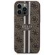 Guess case for iPhone 15 Pro 6,1&quot; GUHMP15XP4RPSW brown HC MAGSAFE 4G PRINTED STRIPES 3666339203474