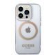 Guess case for iPhone 14 Pro 6,1&quot; GUHMP14LHTCMU purple HC Magsafe Gold Outline Translucent 3666339069568