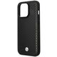 BMW case for iPhone 14 Pro 6,1&quot; BMHMP14L22RFGK black hard case Leather Diamond Pattern MagSafe 3666339089009