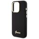 Guess case for iPhone 15 Pro Max 6,7&quot; GUHCP15XSMBSLK black HC SILICONE SCRIPT METAL LOGO & FRAME 3666339149352