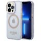 Guess case for iPhone 14 Pro 6,1&quot; GUHMP14LHTCMU purple HC Magsafe Gold Outline Translucent 3666339069568