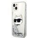 Karl Lagerfeld case for iPhone 14 Plus 6,7&quot; KLHCP14MLNCHCS silver hardcase Glitter Choupette Head 3666339086930
