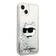 Karl Lagerfeld case for iPhone 14 Plus 6,7&quot; KLHCP14MLNCHCS silver hardcase Glitter Choupette Head 3666339086930