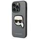 Karl Lagerfeld case for iPhone 14 Pro 6,1&quot; KLHCP14LSAPKHG silver PU Saffiano case with Karl Head Patch 3666339077099