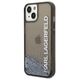 Karl Lagerfeld case for iPhone 14 Pro 6,1&quot; KLHCP14LLCKVK black hard case Magsafe Liq Glitter Elong 3666339091569