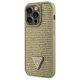 Guess case for iPhone 14 Pro 6,1&quot; GUHCP14LHDGTPD gold hardcase Rhinestone Triangle 3666339120078