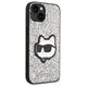 Karl Lagerfeld case for iPhone 14 6,1&quot; KLHCP14SG2CPS silver hardcase Glitter Choupette Patch 3666339099435
