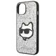 Karl Lagerfeld case for iPhone 14 6,1&quot; KLHCP14SG2CPS silver hardcase Glitter Choupette Patch 3666339099435