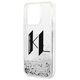 Karl Lagerfeld case for iPhone 14 Pro 6,1&quot; KLHCP14LLBKLCS silver Liquid Glitter case Big KL Logo 3666339085704