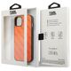 Karl Lagerfeld case for iPhone 13 KLHCP13MPTLO orange hard case Allover Logo 3666339049577