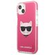 Karl Lagerfeld case for iPhone 13 Pro Max KLHCP13XTPECPI fuchsia hard case Iconic Choupette Head 3666339048556