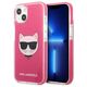 Karl Lagerfeld case for iPhone 13 Pro Max KLHCP13XTPECPI fuchsia hard case Iconic Choupette Head 3666339048556