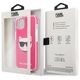 Karl Lagerfeld case for iPhone 13 Pro Max KLHCP13XTPECPI fuchsia hard case Iconic Choupette Head 3666339048556