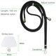 Universal neck strap for phones navy blue 5900495928283