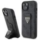 Guess case for iPhone 15 6,1&quot; GUHCP15SPGS4TDK black HC GRIPSTAND PU 4G TRIANGLE STRASS 3666339197292