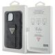 Guess case for iPhone 15 6,1&quot; GUHCP15SPGS4TDK black HC GRIPSTAND PU 4G TRIANGLE STRASS 3666339197292