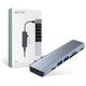 Splitter 7in1 USB HUB 2xUSB-C to 2xUSB + 2xUSB-C + HDMI + SD Card Reader + micro SD Adapter Tech-Protect V5-HUB grey 9589046919305