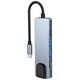 Splitter 5in1 USB HUB USB-C to 2xUSB + HDMI + USB-C + LAN RJ45 Adapter Tech-Protect V3-HUB grey 9589046919312