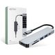 Splitter 6in1 USB HUB USB-C to 2xUSB + HDMI + USB-C + SD Card Reader + micro SD Adapter Tech-Protect V4-HUB grey 9589046919343