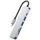 Splitter 6in1 USB HUB USB-C to 2xUSB + HDMI + USB-C + SD Card Reader + micro SD Adapter Tech-Protect V4-HUB grey 9589046919343