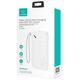 Powerbank 10000mAh PB56 22.5W 2xUSB QC3.0 + USB-C PD + Micro USB External Battery Fast Charge Usams US-CD151 white 6958444931142