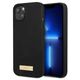 Original Case IPHONE 13 MINI Guess Hard Case Silicone Logo Plate MagSafe (GUHMP13SSPLK) black 3666339056810