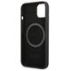 Original Case IPHONE 13 MINI Guess Hard Case Silicone Logo Plate MagSafe (GUHMP13SSPLK) black 3666339056810