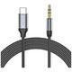 Cable 1m USB-C - AUX mini jack 3,5mm Tech-Protect Ultraboost black 9490713929070