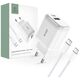 Wall Charger 20W USB QC3.0 + USB-C PD + Cable USB-C - USB-C Tech-Protect C20W white 9490713930373