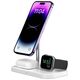 Wireless Magnetic Charger 3in1 15W for Smartphones with MagSafe, AirPods, Apple Watch Watch Tech-Protect QI15W A22 white 9490713930977