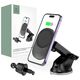 Magnetic Car Holder MagSafe with 15W Induction Charging for Dashboard / Ventilation Grille Telescopic Arm Tech-Protect MM15W-V1 black 9490713931073
