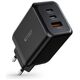 Wall Charger 65W 2x USB-C PD + QC3.0 USB Tech-Protect C65W black 9490713934524