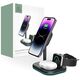 Magnetic Wireless Charger MagSafe 15W 3in1 Tech-Protect QI15W-A27 black 9490713934586