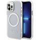 Original Case IPHONE 12 / 12 PRO Guess Hard Case Metal Outline Magsafe (GUHMP12MHTRMS) silver 3666339169947