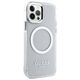 Original Case IPHONE 12 / 12 PRO Guess Hard Case Metal Outline Magsafe (GUHMP12MHTRMS) silver 3666339169947