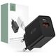 Wall Charger 30W PD USB-C + QC3.0 USB Tech-Protect NC30W black 9490713935187