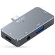 Adapter HUB 4in1 SB-C - USB + USB-C + HDMI + AUX Minijack 3.5mm Tech-Protect V6 grey 9490713931585