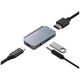 Adapter HUB 4in1 SB-C - USB + USB-C + HDMI + AUX Minijack 3.5mm Tech-Protect V6 grey 9490713931585