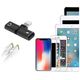 2in1 Adapter / Splitter for Charger and Lightning Headphones black 5904161145516