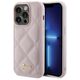 Guess case for iPhone 15 Pro 6,1&quot; GUHCP15LPSQSQSP pink HC PU Quilted Metal Logo 3666339149765