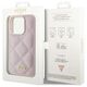 Guess case for iPhone 15 Pro 6,1&quot; GUHCP15LPSQSQSP pink HC PU Quilted Metal Logo 3666339149765