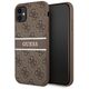 Guess case for iPhone 11 GUHCN614GDBR brown hard case 4G Stripe 3666339005498