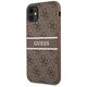 Guess case for iPhone 11 GUHCN614GDBR brown hard case 4G Stripe 3666339005498