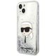 Karl Lagerfeld case for iPhone 14 Pro Max 6,7&quot; KLHCP14XLNKHCH silver hardcase Liquid Glitter NFT Karl's Head 3666339086879