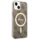 Guess case for iPhone 14 Plus 6,7&quot; GUHMP14MH4STW brown hardcase Magsafe IML 4G 3666339127213