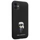 Karl Lagerfeld case for iPhone 11 KLHCN61SMHKNPK black HC Silicone Ikonik Metal Pin 3666339165918