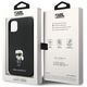 Karl Lagerfeld case for iPhone 11 KLHCN61SMHKNPK black HC Silicone Ikonik Metal Pin 3666339165918