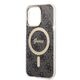 Guess set case + charger for iPhone 13 Pro 6,1&quot; GUBPP13LH4EACSK black hard case 4G Print MagSafe 3666339102791