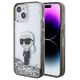 Karl Lagerfeld case for iPhone 15 6,1&quot; KLHCP15SLKKNSK transparentna hardcase Liquid Glitter Ikonik 3666339164072