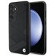BMW case for Samsung Galaxy S24+ black Signature Leather Crossing Lines Pattern 3666339242633